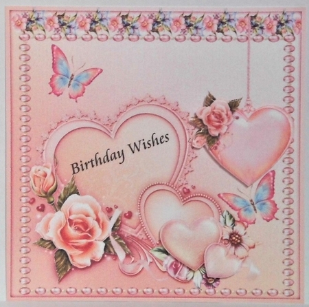 Pink Floral Love with Decoupage by Hazel Underwood