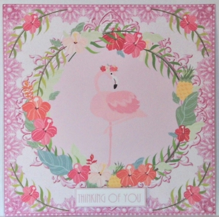 3 Flamingo card fronts/toppers 3 by Hazel Underwood