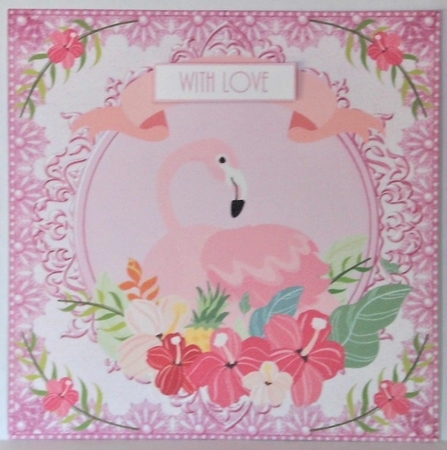 3 Flamingo card fronts/toppers 5 by Hazel Underwood