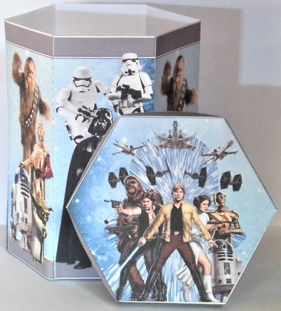 HEXAGON GIFT BOX - WAR OF THE STARS by Hazel Underwood