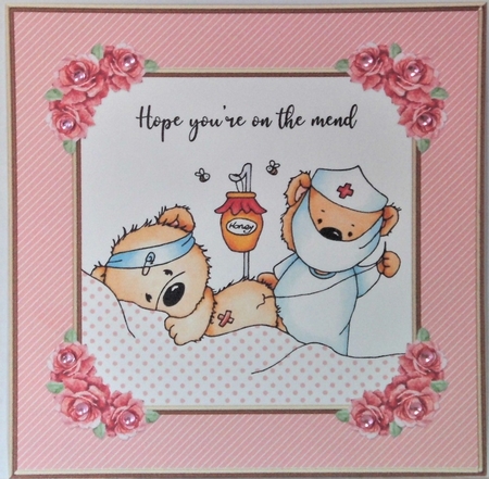 Cute Teddy Bears Get Well Topper by Hazel Underwood