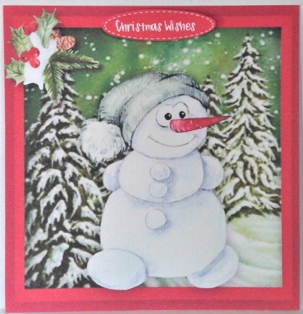 Cute Snowman in the Snow  by Hazel Underwood