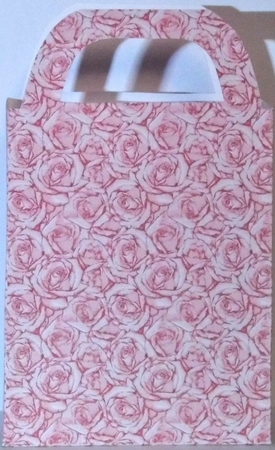 Dark pink roses gift bag by Hazel Underwood