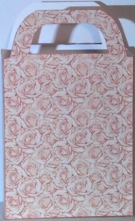 Salmon roses gift bag by Hazel Underwood