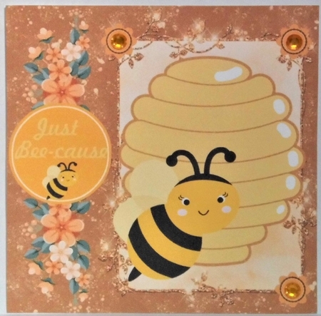 3 Just Bee-cause card fronts/toppers by Hazel Underwood