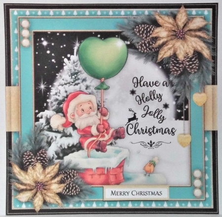 Holly Jolly Santa1 Mini Card Kit by Hazel Underwood