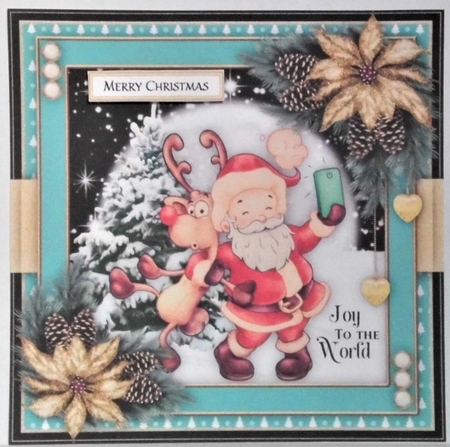 Holly Jolly Santa4 Mini Card Kit by Hazel Underwood