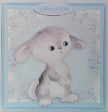 Cute Little Bunny , Blue by Hazel Underwood