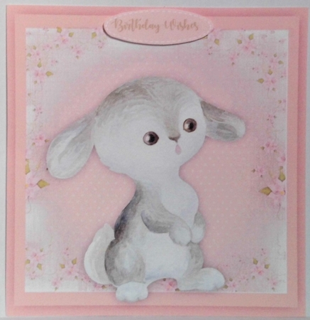 Cute Little Bunny , Pink by Hazel Underwood