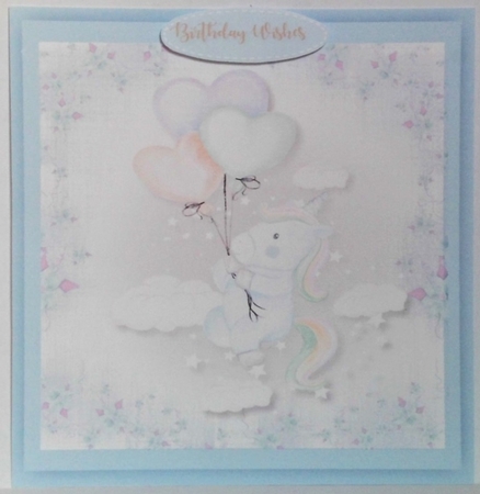 Floating Blue Unicorn by Hazel Underwood