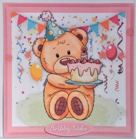 Teddys Birthday Cake by Hazel Underwood