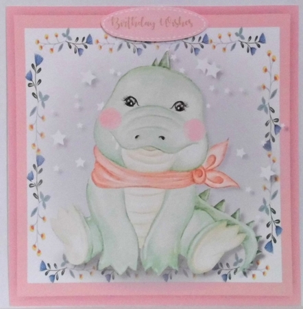 Croc in a Flower Frame  by Hazel Underwood