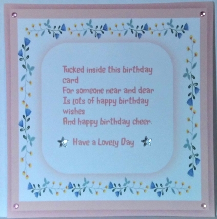  Insert with Verse, Pink by Hazel Underwood