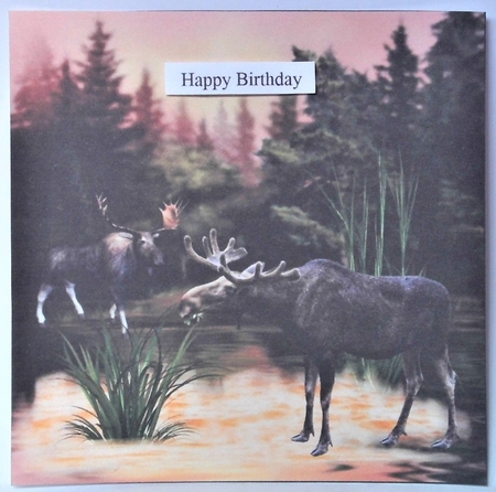 Moose Lake Topper with Decoupage by Hazel Underwood