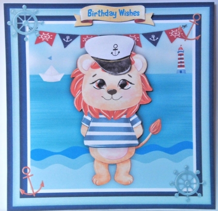 Cute Lion all at Sea by Hazel Underwood