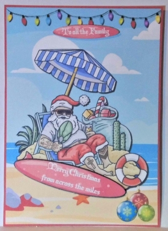 Santa in the sun A5 by Hazel Underwood