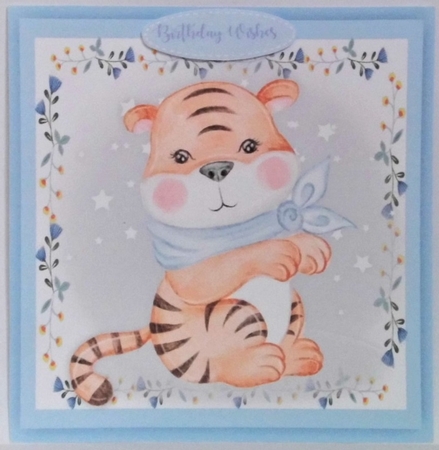 5, Adorable Animal Card fronts +2 Inserts  by Hazel Underwood