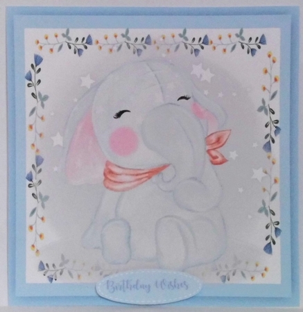 5, Adorable Animal Card fronts +2 Inserts  by Hazel Underwood