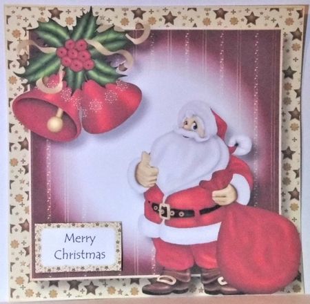 Christmas Santa 8x8 by Hazel Underwood