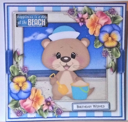 Beach Otter1 Mini Card Kit by Hazel Underwood
