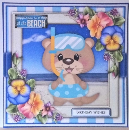 Beach Otter Bumper Card Kit by Hazel Underwood