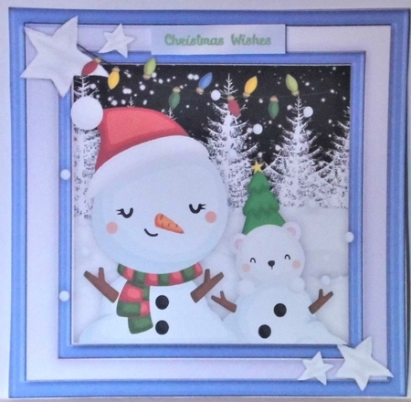 Polar Bear and Snowman by Hazel Underwood
