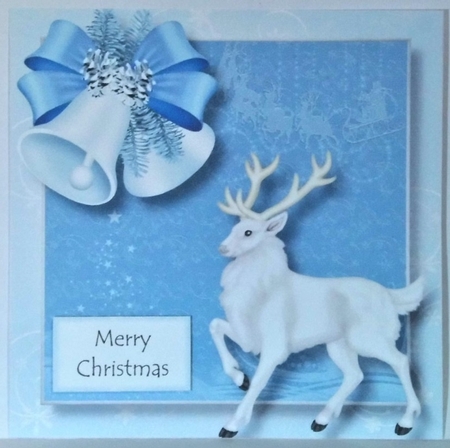 Christmas Stag 8x8 by Hazel Underwood