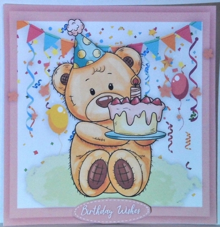 10, Lovely card fronts , Teddies Birthday by Hazel Underwood