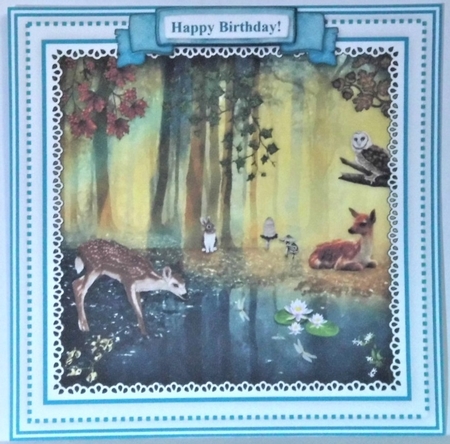 Deep In The Forest - Card Topper To Fit 8 x 8 Comfortably by Hazel Underwood