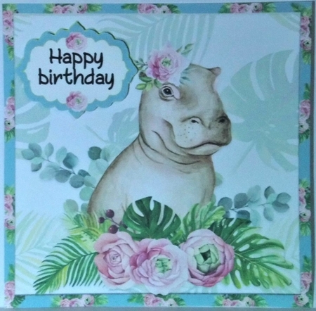 Happy Hippo by Hazel Underwood