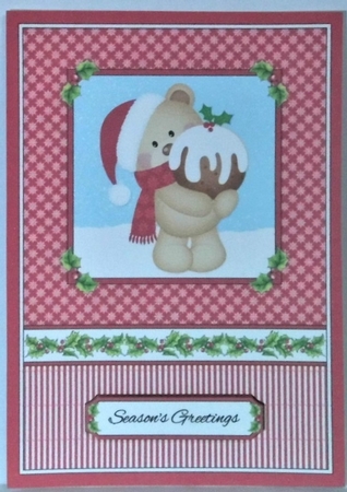 Cute Teddy Bear Holiday Topper by Hazel Underwood