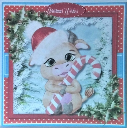 8, Christmas Card fronts , Cute Animals  by Hazel Underwood