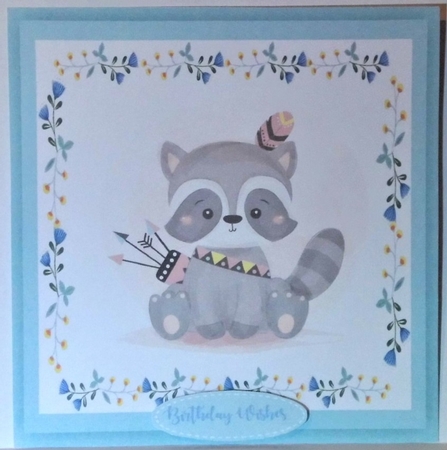 Tribal Warrior Raccoon  by Hazel Underwood