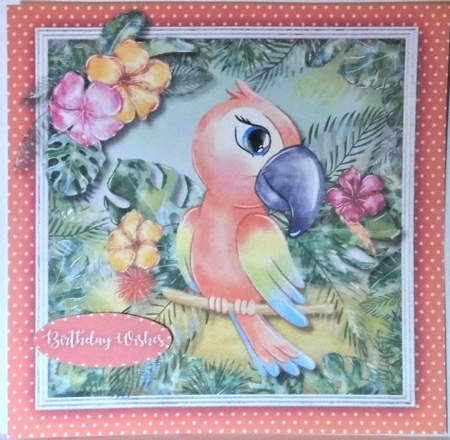 Lovely Deep Pink Parrot by Hazel Underwood