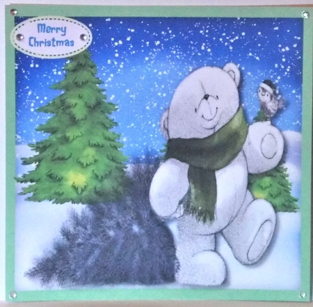 Teddys Christmas Tree  by Hazel Underwood