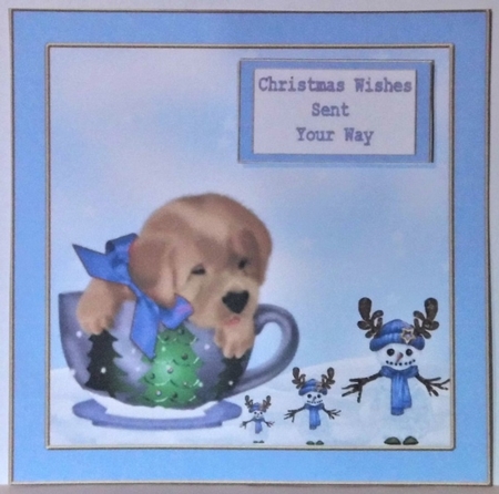 Christmas Pup in A cup 2 by Hazel Underwood
