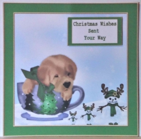 Christmas Pup in A cup 5 by Hazel Underwood
