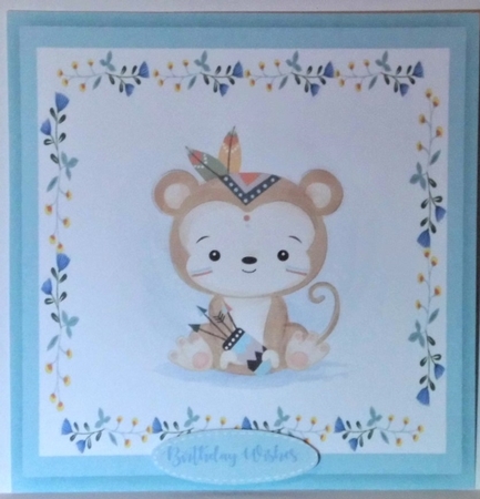 8 Card Fronts ,2, Inserts , Tribal Warrior by Hazel Underwood
