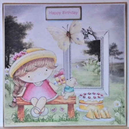 A beary special gift for a friend 6x6 card by Hazel Underwood