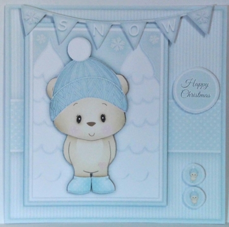 Baby Bear Blue Christmas Mini Kit by Hazel Underwood