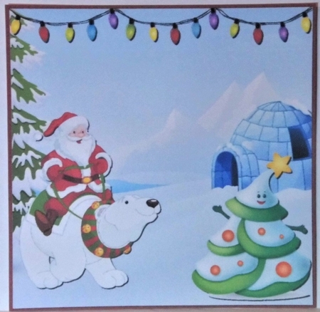 Santa rides a Polar Bear by Hazel Underwood