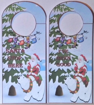 Santa rides a Polar Bear by Hazel Underwood
