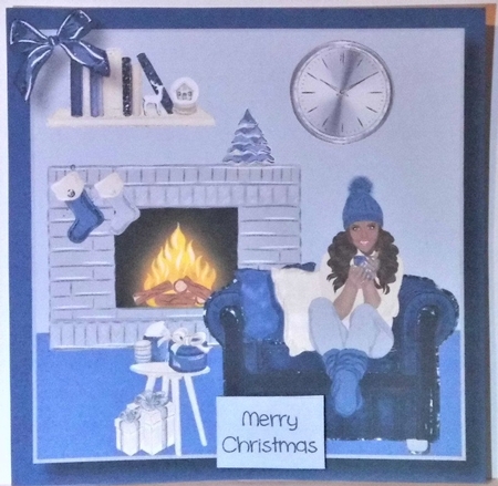 Cosy Christmas 2 8x8 by Hazel Underwood