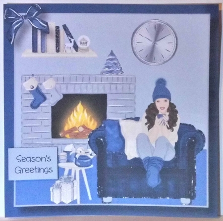 Cosy Christmas  8x8 by Hazel Underwood