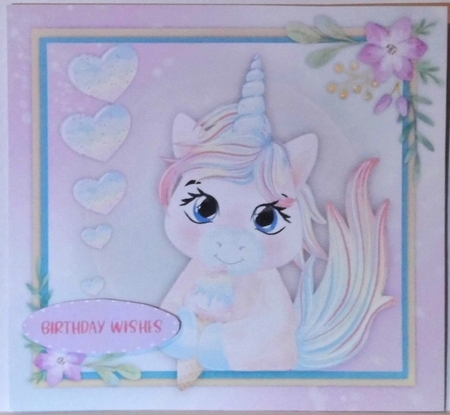 Gorgeous Unicorn with Ice Cream 1 by Hazel Underwood