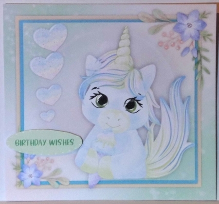 Gorgeous Unicorn with Ice Cream 2 by Hazel Underwood