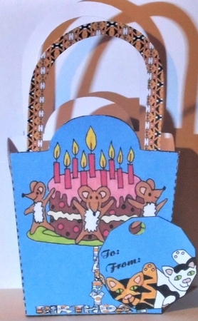 Happy Birthday Cats Gift Bag by Hazel Underwood