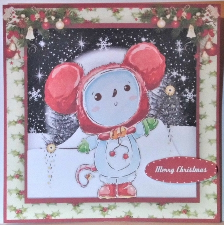 CuteChristmas Mouse  by Hazel Underwood