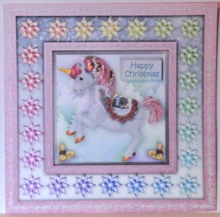 Unicorns at Yuletide - 2 by Hazel Underwood