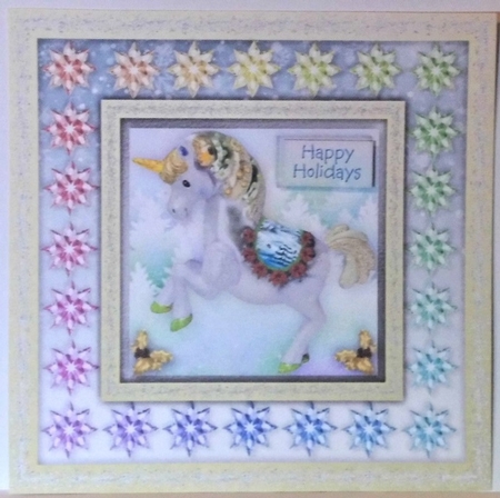 Unicorns at Yuletide - 3 by Hazel Underwood